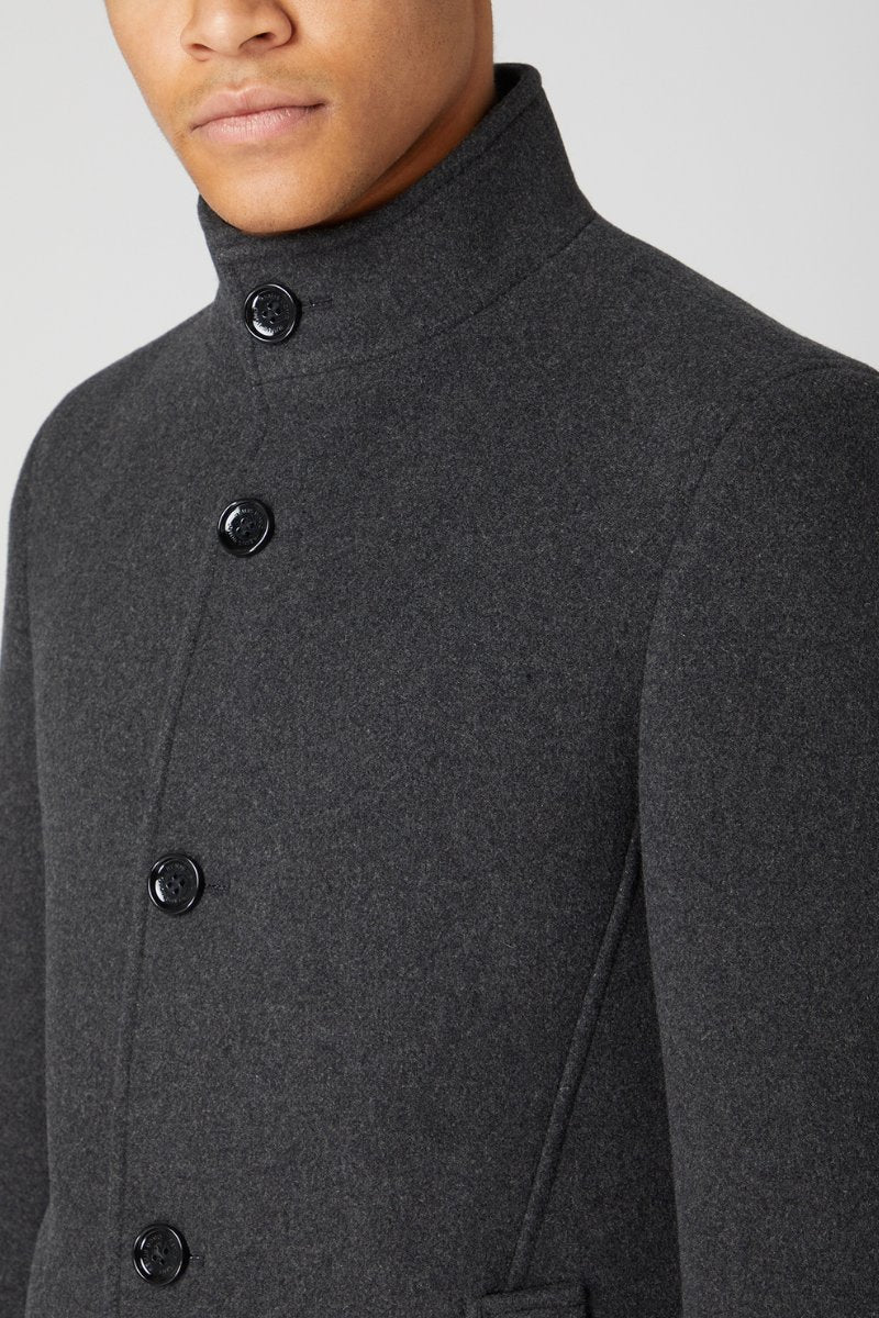 Remus Uomo Jonah Overcoat Charcoal