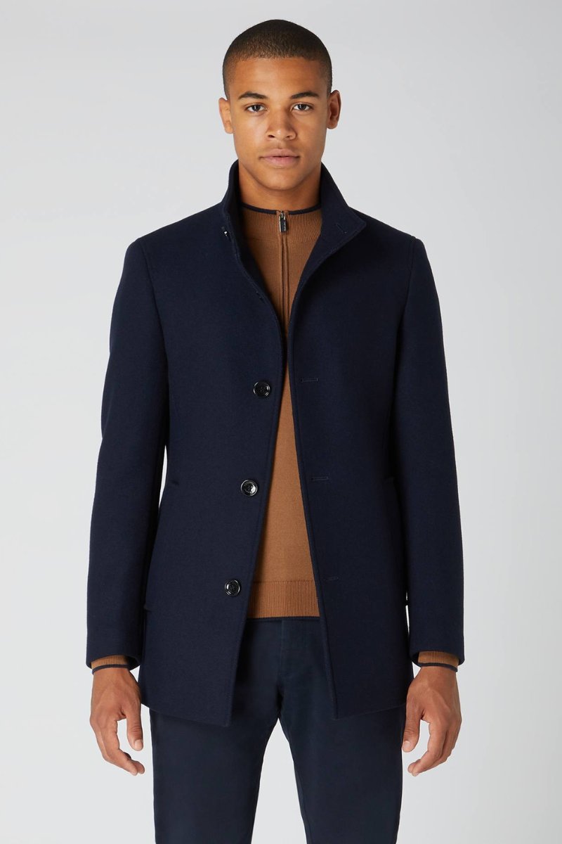 Remus Uomo Jonah Overcoat Navy