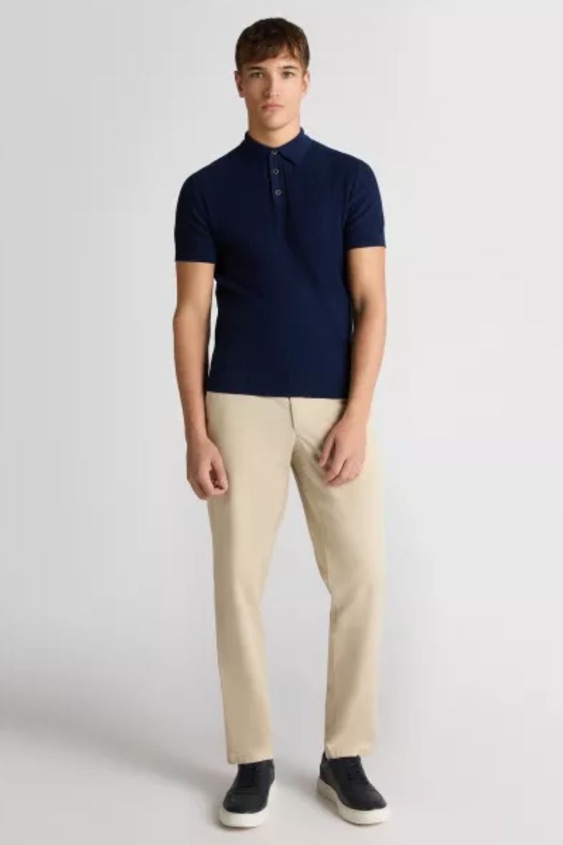 Remus 58696 SS Knit Polo Dark Blue