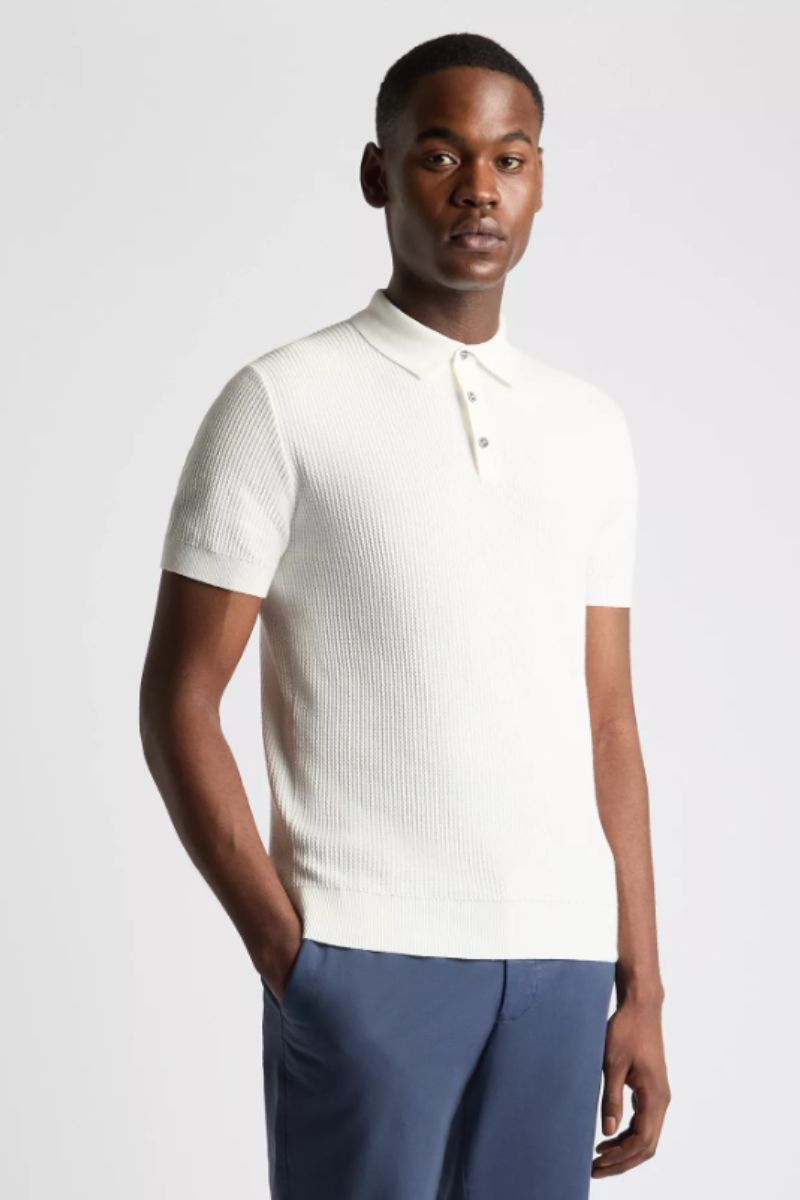 Remus 58696 Knit Polo White