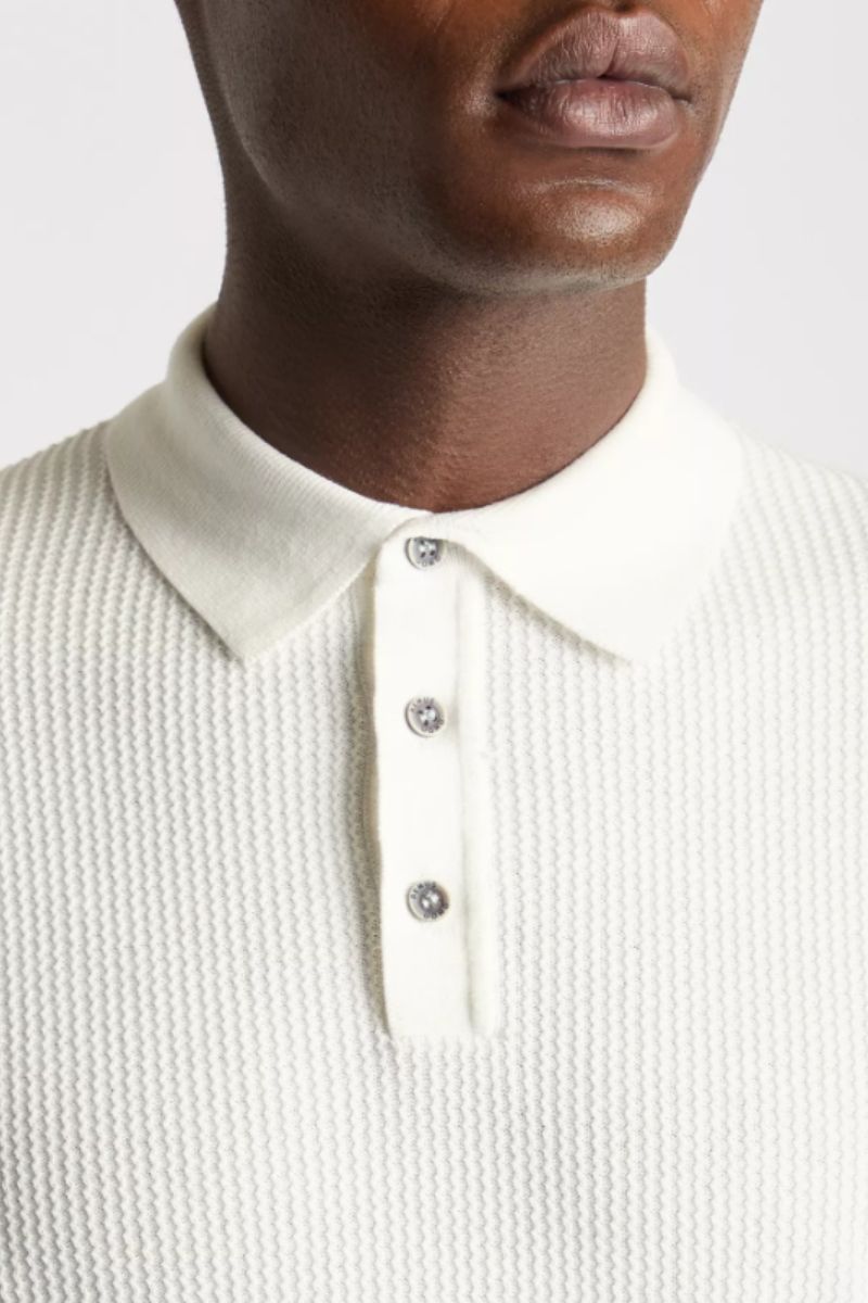 Remus 58696 Knit Polo White