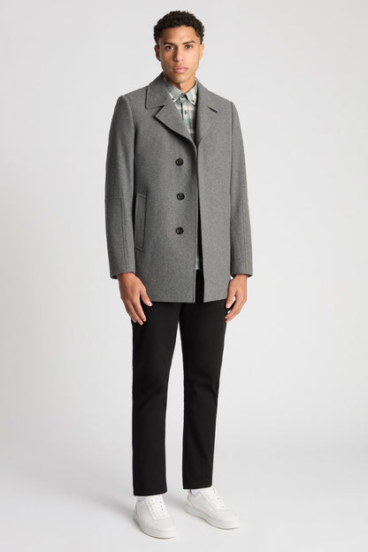 Remus Uomo Lochlan Overcoat Grey