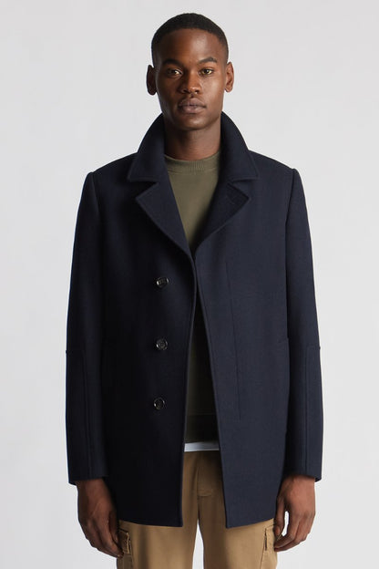 Remus Uomo Lochlan Overcoat Navy