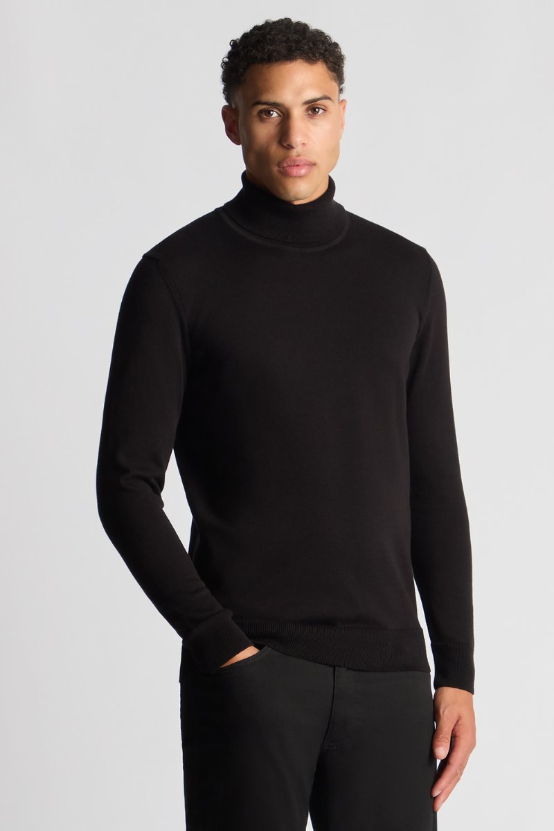 Remus Uomo Roll Neck Black