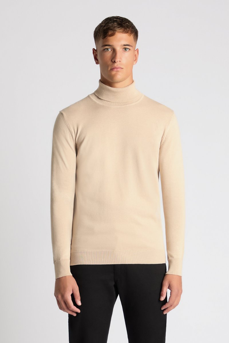 Remus Uomo Roll Neck Ecru