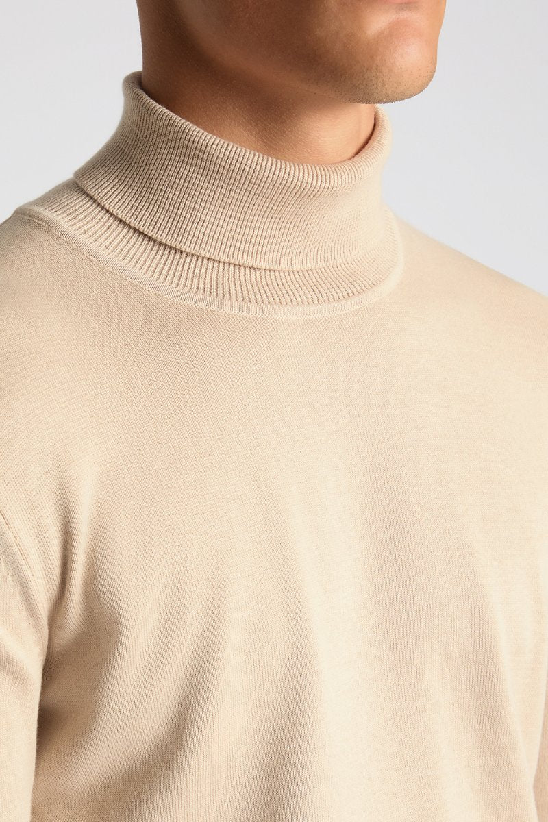 Remus Uomo Roll Neck Ecru