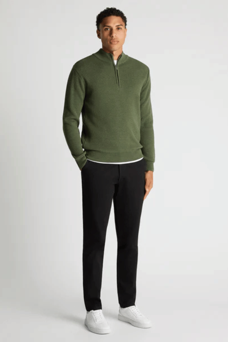 Remus 58666 Green Half Zip Knit Jumper