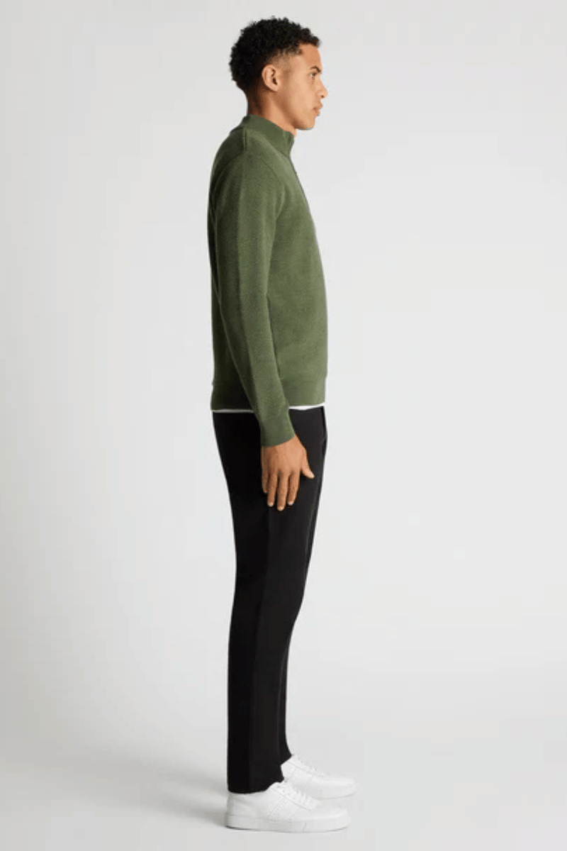 Remus 58666 Green Half Zip Knit Jumper