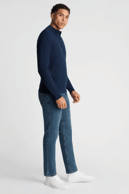Remus 58666 Navy Half Zip Knit Jumper