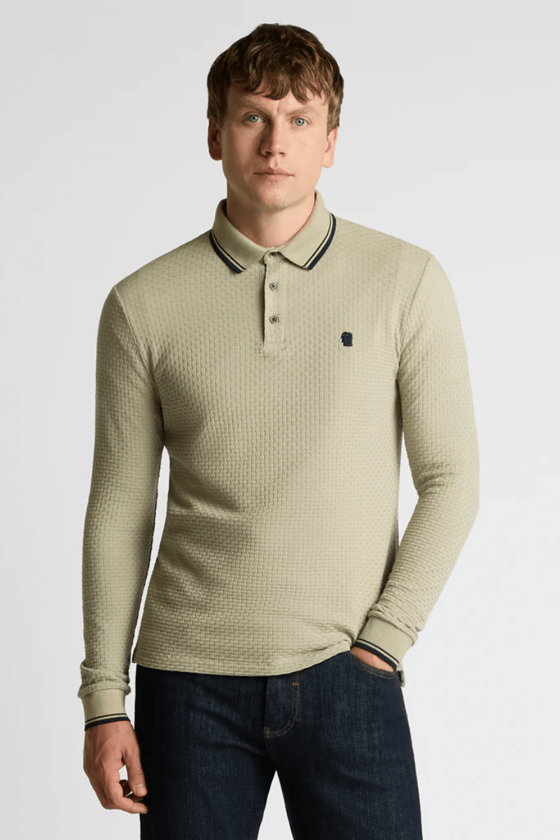 Remus 58862 Long Sleeve Beige Polo