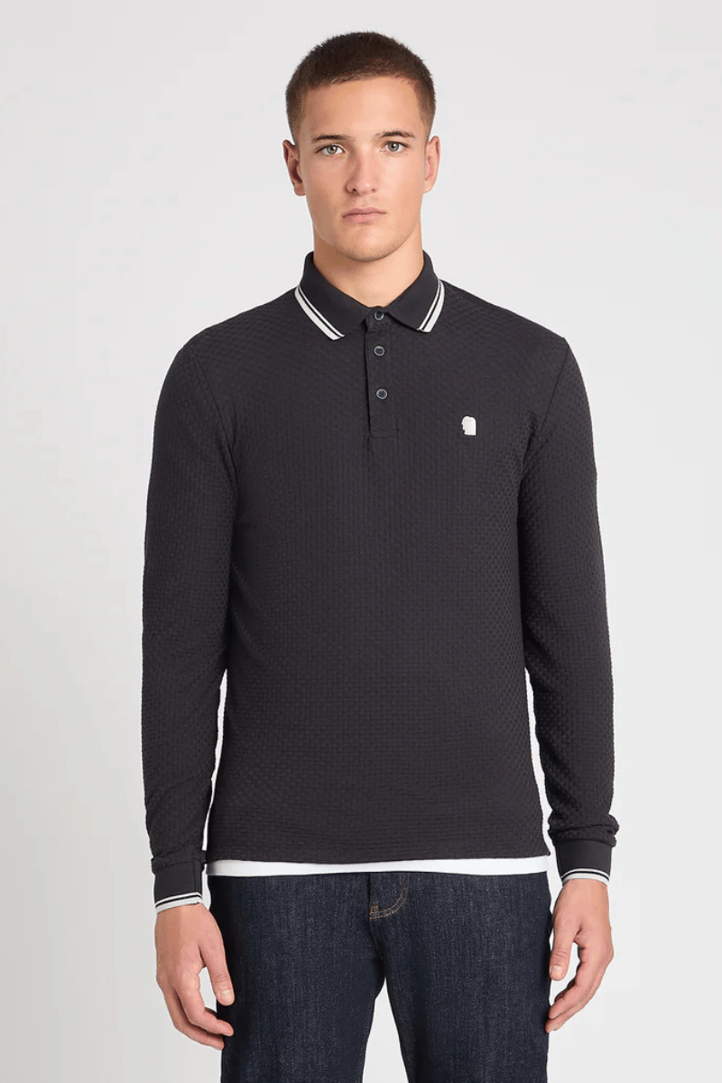 Remus 58862 Long Sleeve Navy Polo