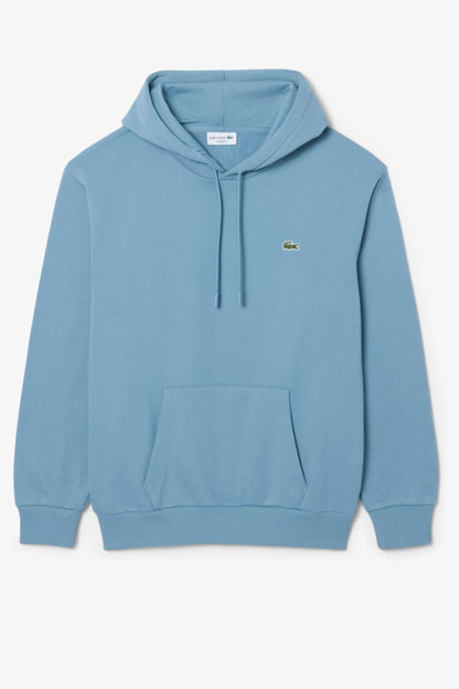 Lacoste SH8863 Classic Fit Cotton Fleece Hoodie Blue