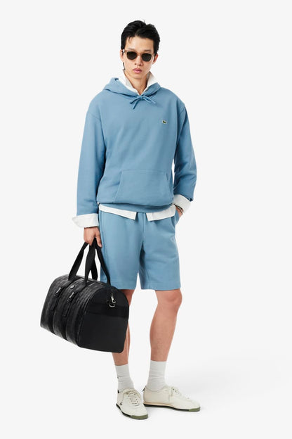 Lacoste SH8863 Classic Fit Cotton Fleece Hoodie Blue