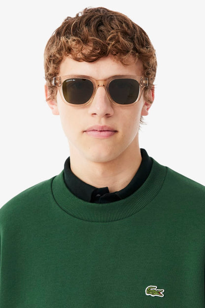 Lacoste SH8868 Classic Fit Cotton Fleece Crew Neck Sweatshirt Green