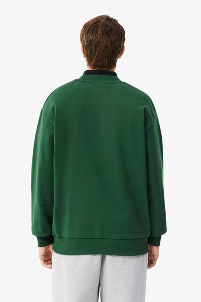 Lacoste SH8868 Classic Fit Cotton Fleece Crew Neck Sweatshirt Green