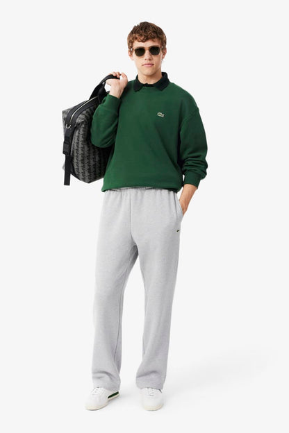 Lacoste SH8868 Classic Fit Cotton Fleece Crew Neck Sweatshirt Green