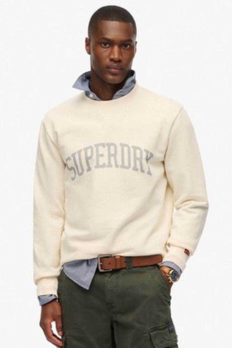 Superdry Athletic Essential Crew Desert Bone