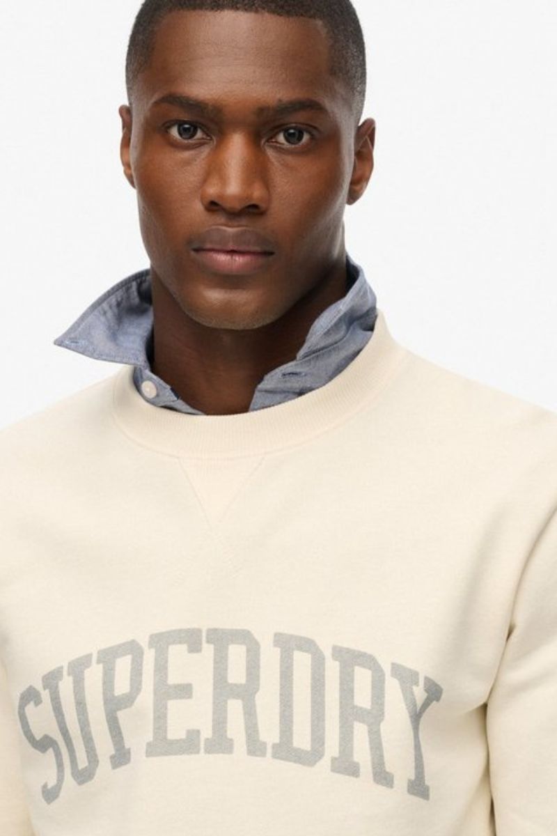 Superdry Athletic Essential Crew Desert Bone