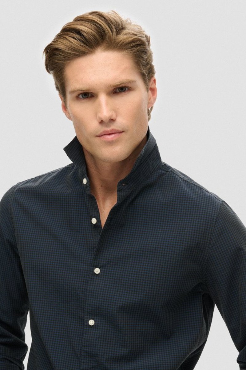 Superdry Casual Shirt Navy Check