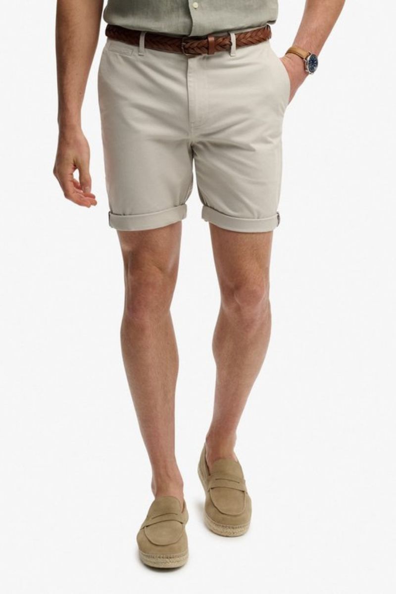 Superdry Premium Chino Shorts Rainy Grey