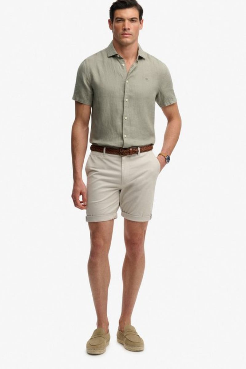 Superdry Premium Chino Shorts Rainy Grey