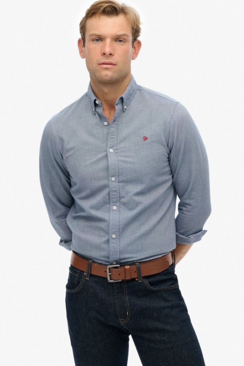 Superdry Classic Oxford Shirt Azure Blue