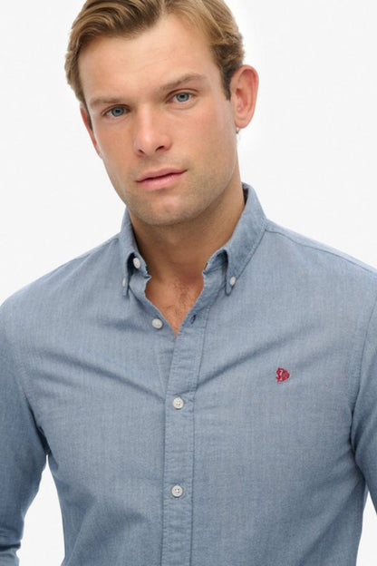 Superdry Classic Oxford Shirt Azure Blue