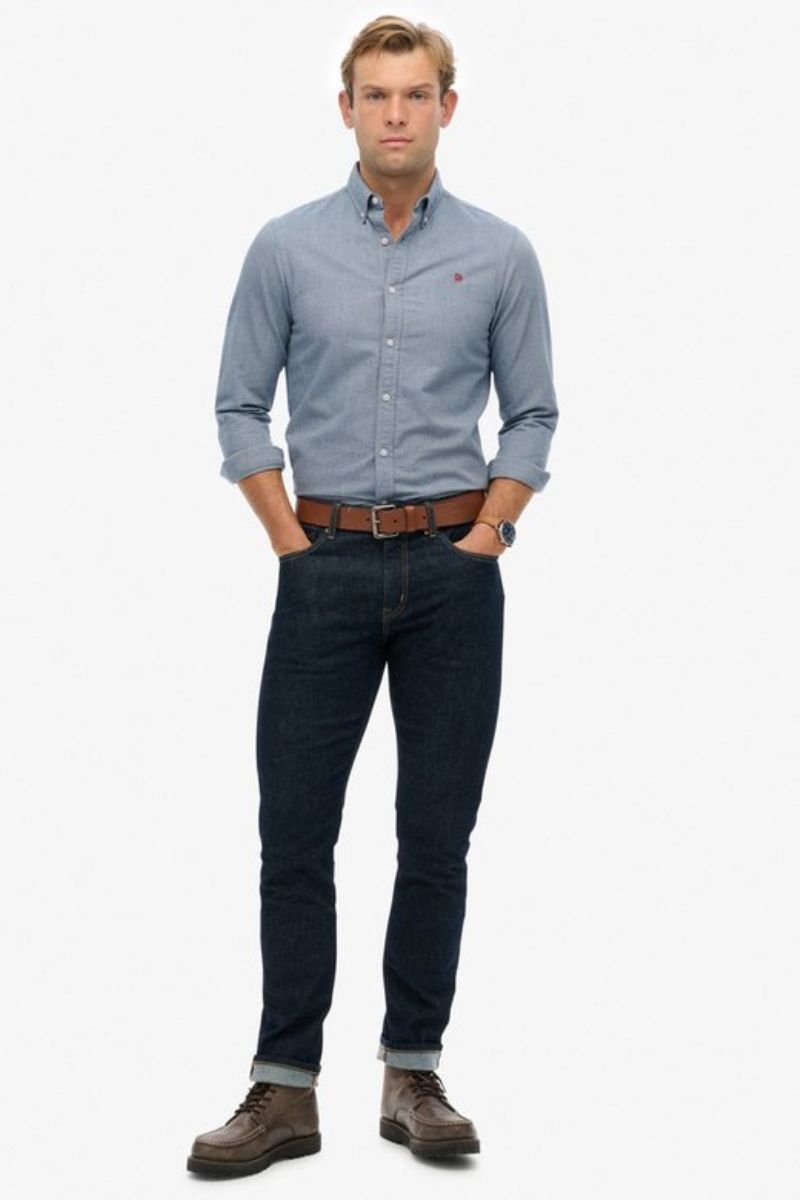 Superdry Classic Oxford Shirt Azure Blue
