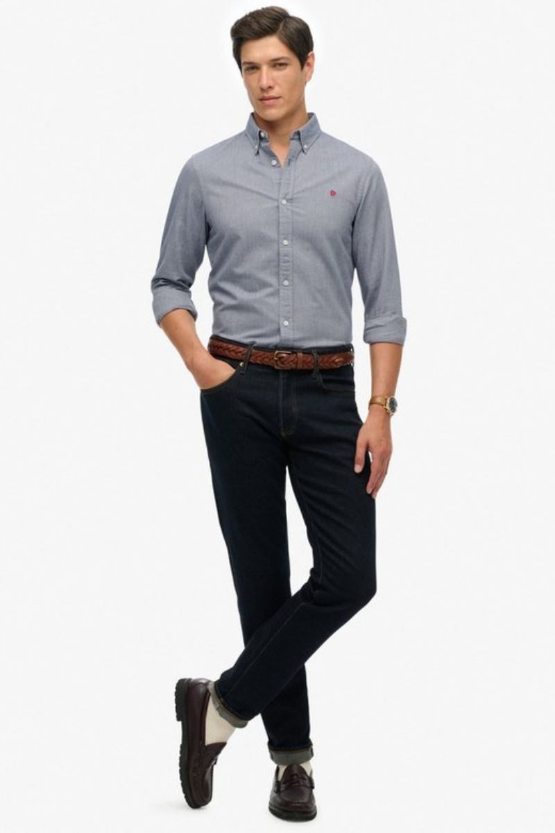 Superdry Classic Oxford Shirt Ocean Navy