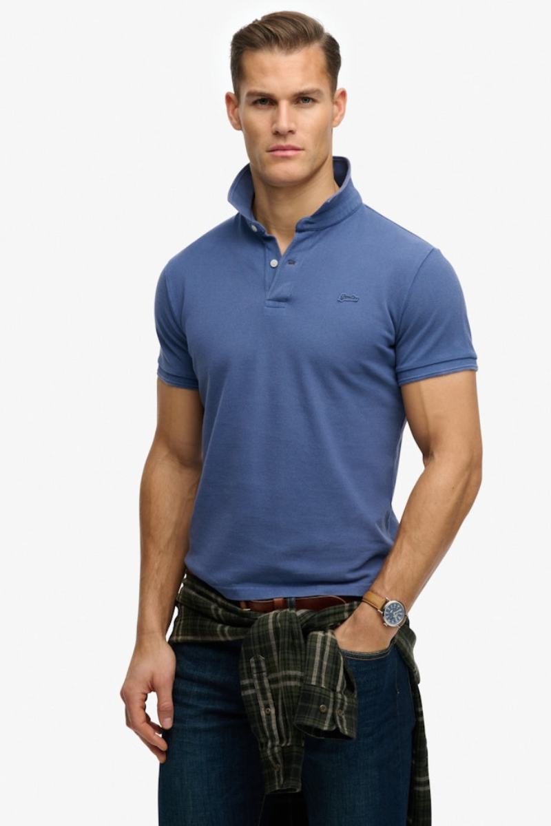 Superdry Classic Pique Polo Bay Blue