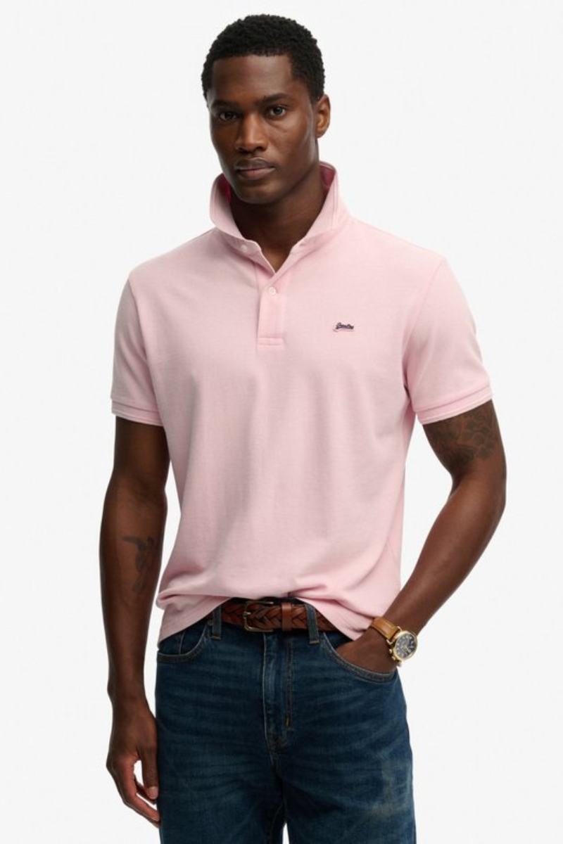 Superdry Classic Pique Polo Montauk Pink