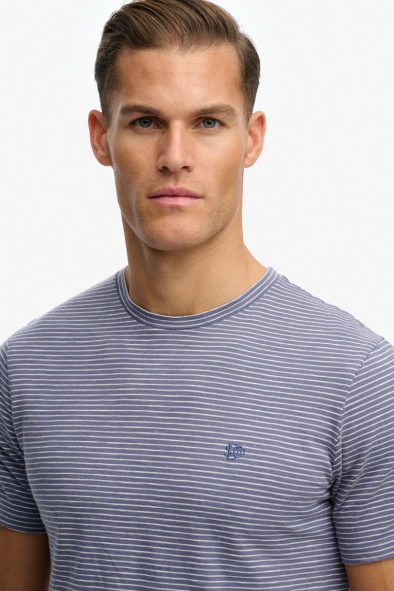Superdry Classic Stripe T-Shirt Denim Blue