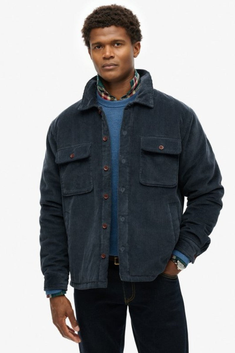 Superdry Surplas Cord Quilt Overshirt (Size XL)