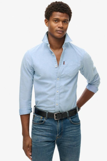 Superdry Cotton Oxford Shirt Blue