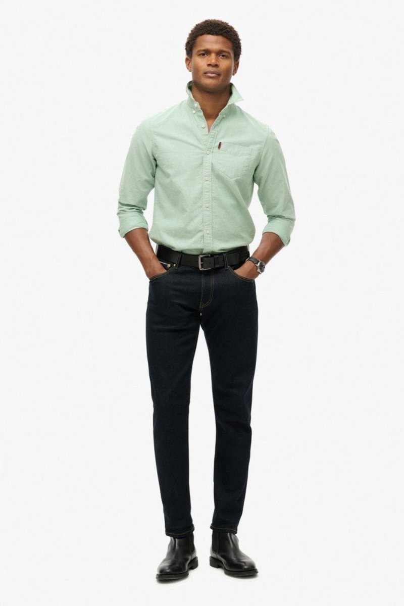 Superdry Cotton Oxford Shirt Green