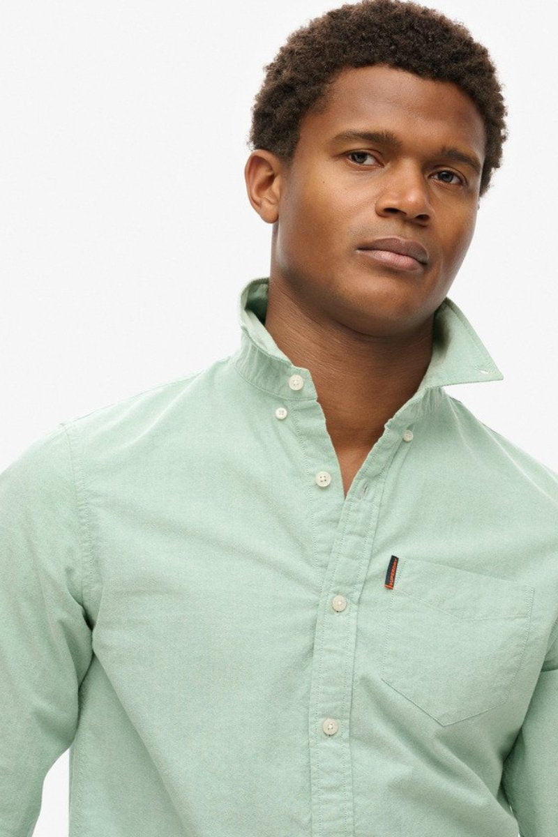 Superdry Cotton Oxford Shirt Green