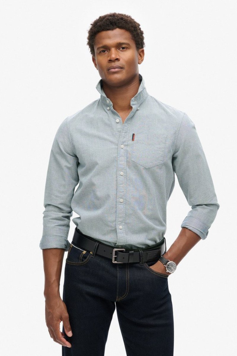 Superdry Cotton Oxford Shirt Navy