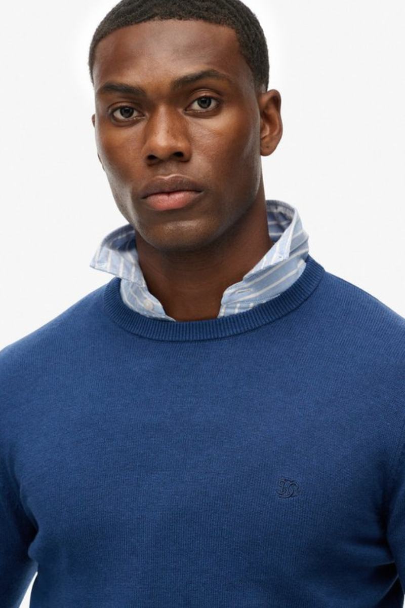 Superdry Essential Cotton Jumper Blue