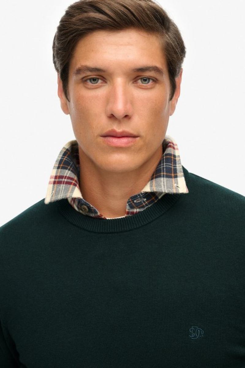 Superdry Essential Cotton Jumper Green