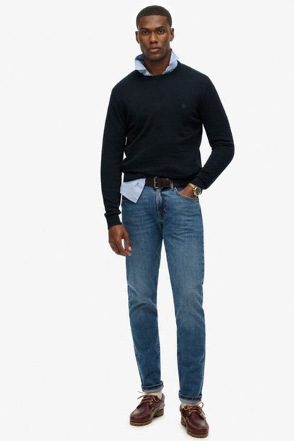 Superdry Essential Cotton Jumper Navy