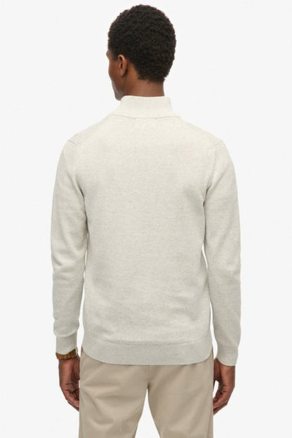 Superdry Essential Cotton Half Zip Grey