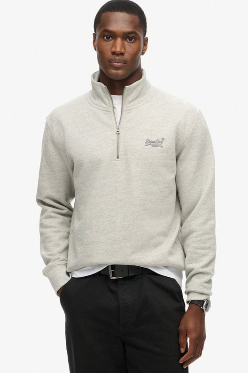 Superdry Essential Logo Henley Grey