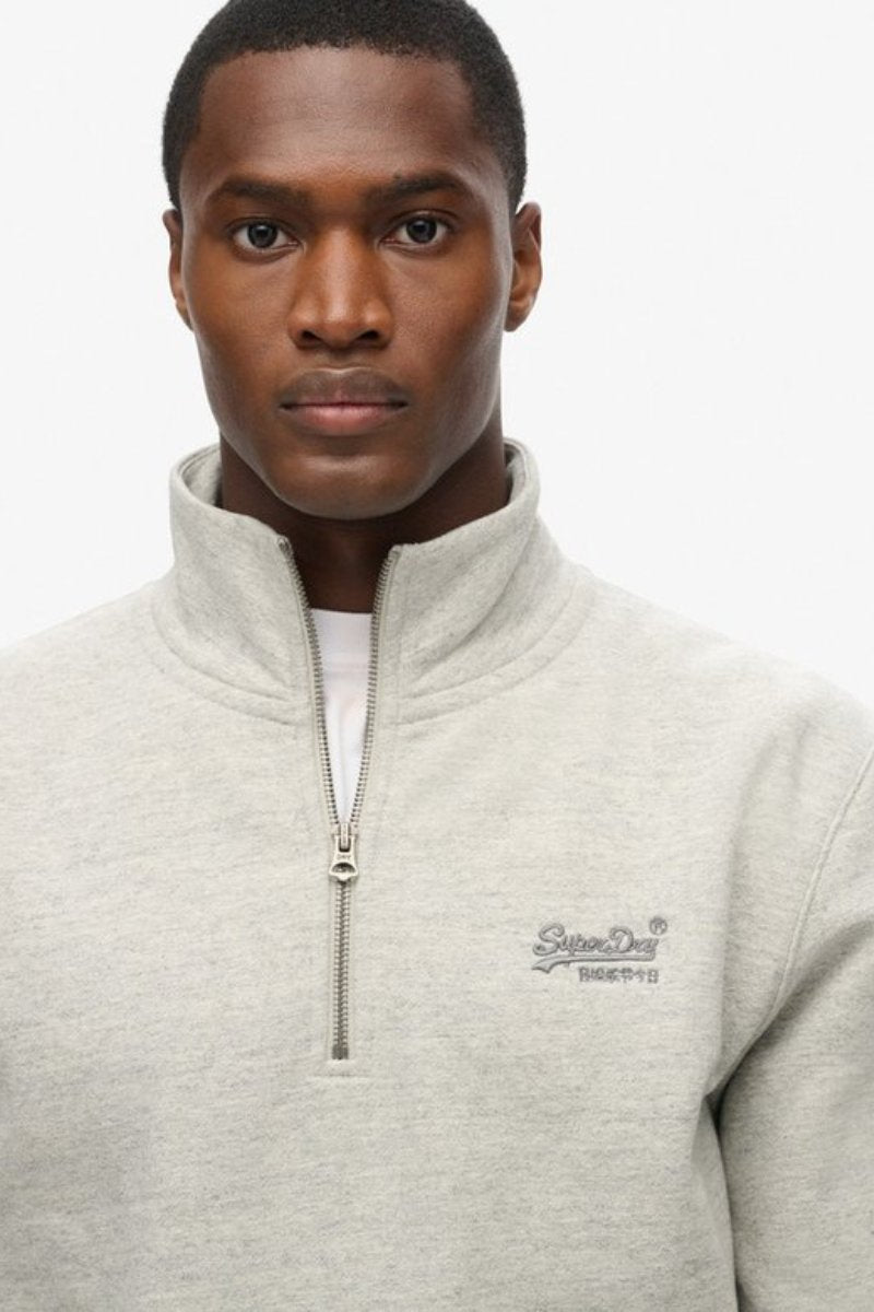 Superdry Essential Logo Henley Grey