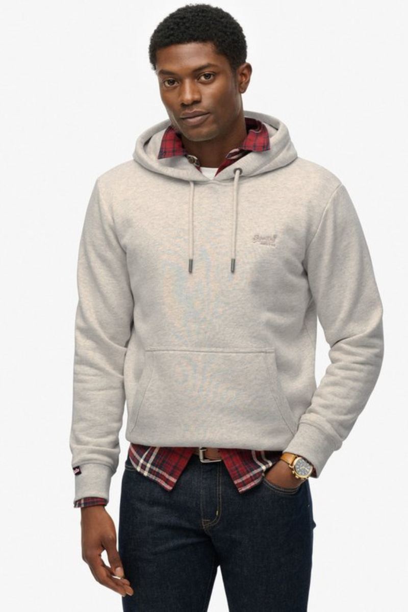 Superdry Essential Logo Hoodie Grey