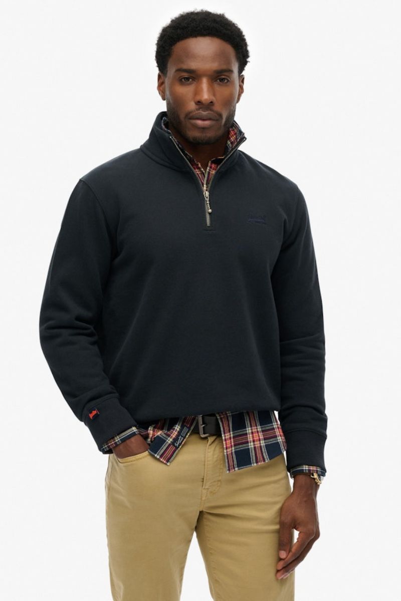Superdry Essential Logo Half Zip Navy