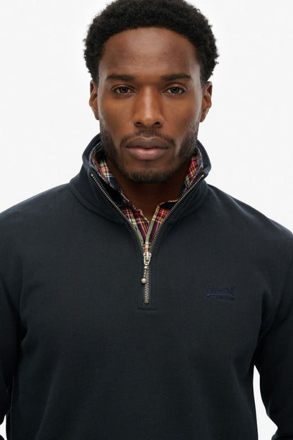 Superdry Essential Logo Half Zip Navy