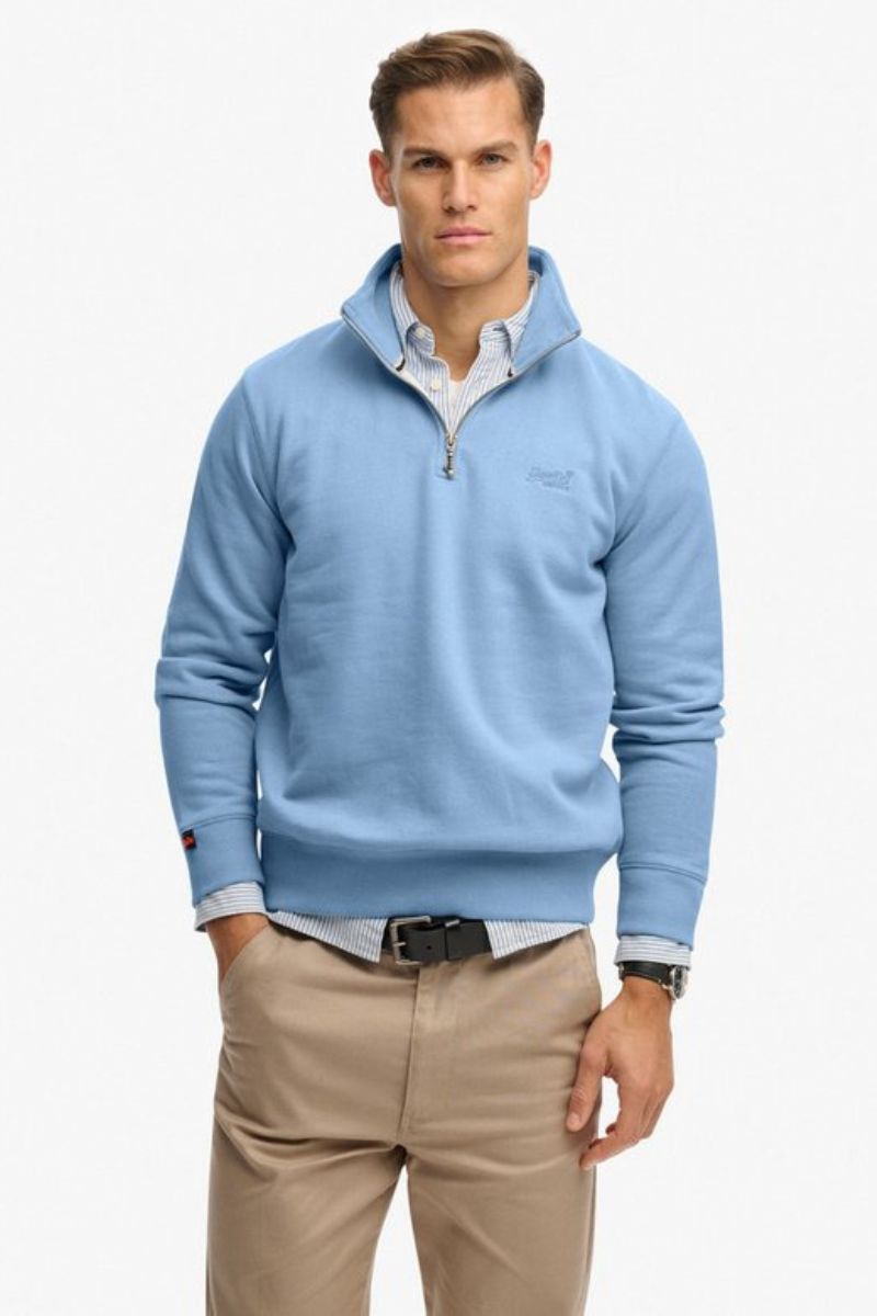 Superdry Essential Logo Half Zip Blue
