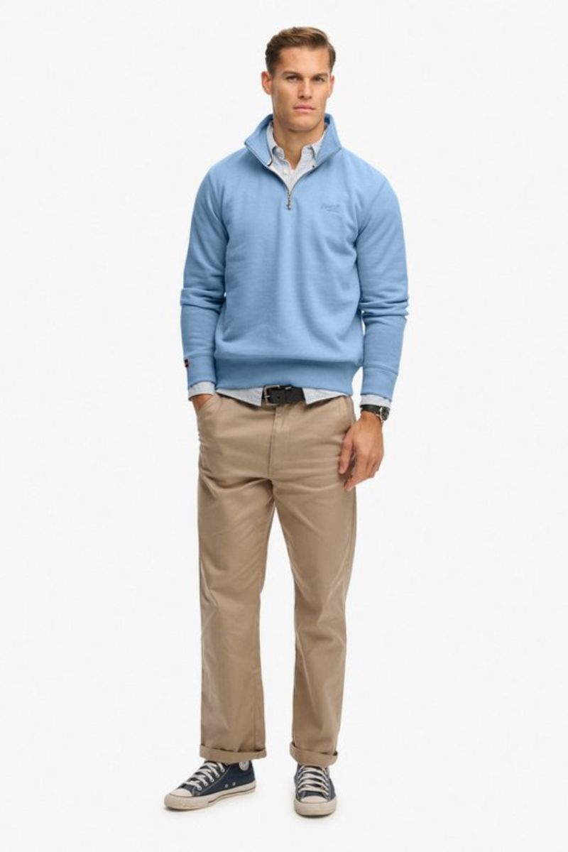 Superdry Essential Logo Half Zip Blue