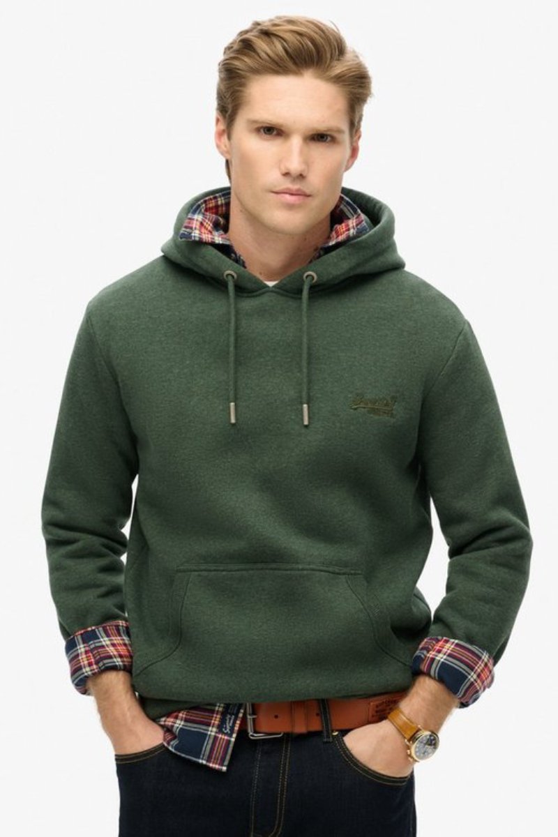 Superdry Essential Logo Hoodie Green