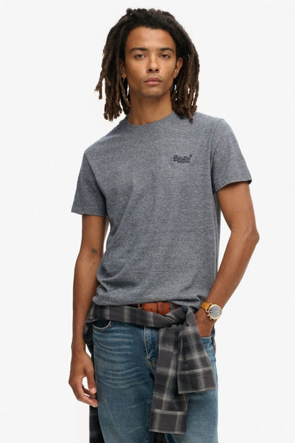 Superdry Essential Logo T-Shirt Navy Grey